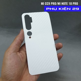 [Xiaomi Mi CC9 Pro/ Mi Note 10/ Mi Note 10 Pro/ Mi Note 10 Lite] Dán lưng 3D chống xước vân Cacbon - Carbon