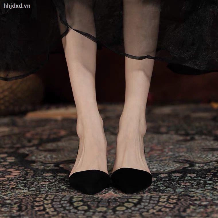 Giày cao gót mũi nhọn thiết kế mỏng kiểu Pháp thời trang mùa hè dành cho nữ 2021