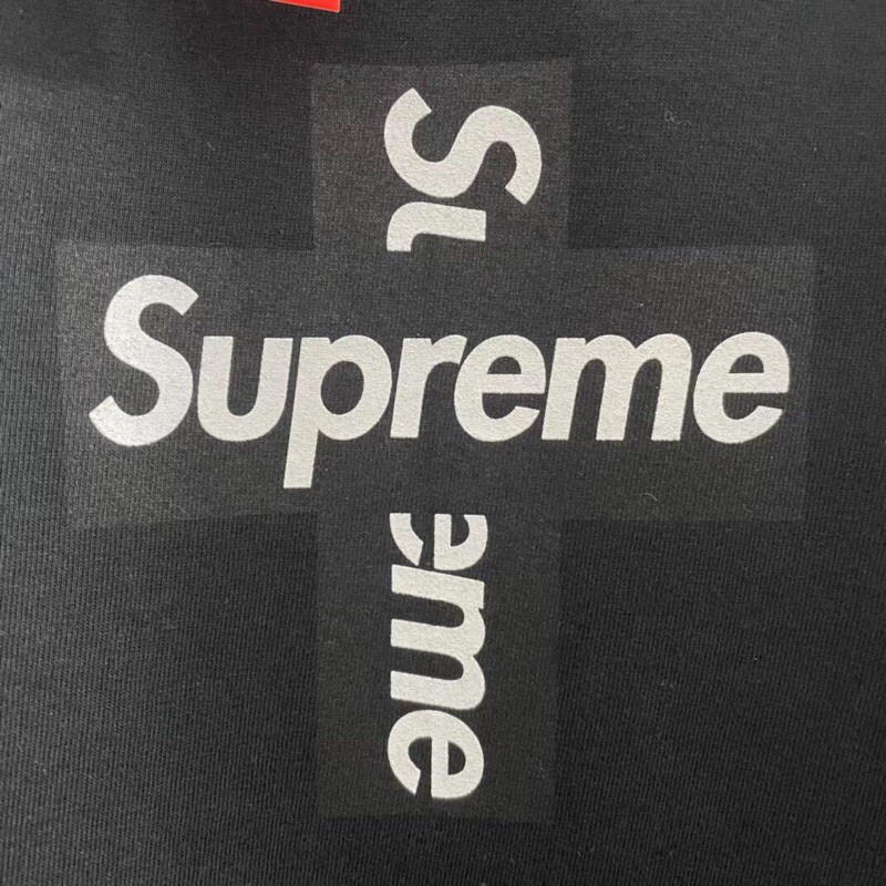 Áo thun supreme cross box logo 2 màu đen + trắng - ảnh sản phẩm 6