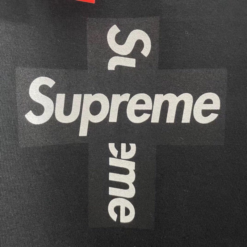 ÁO THUN SUPREME CROSS BOX LOGO 2 MÀU ĐEN + TRẮNG