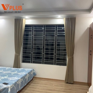 Rèm vải thô cao cấp VPLUS trang trí cửa lớn phòng khách ban công, nhiều màu sắc làm mọi kích thước