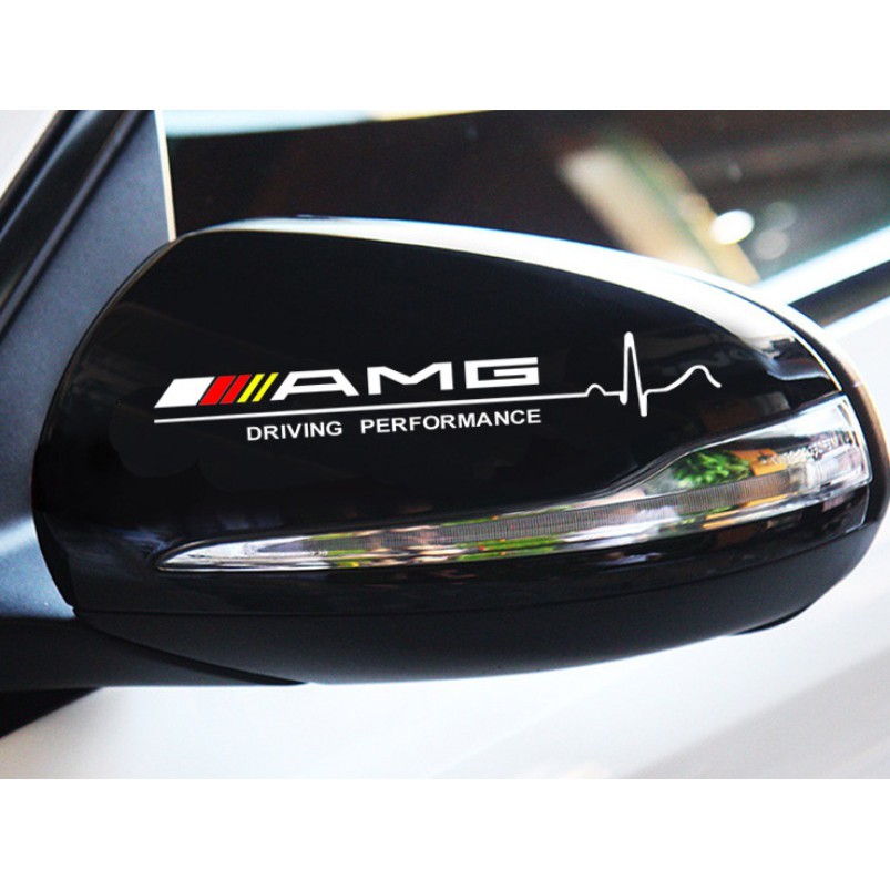 Tem dán gương chiếu hậu ô tô AMG
