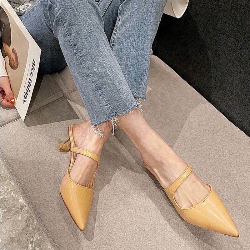 Dép cao gót XIELUAIZTA mũi nhọn phong cách Hàn Quốc thanh lịch dành cho nữ