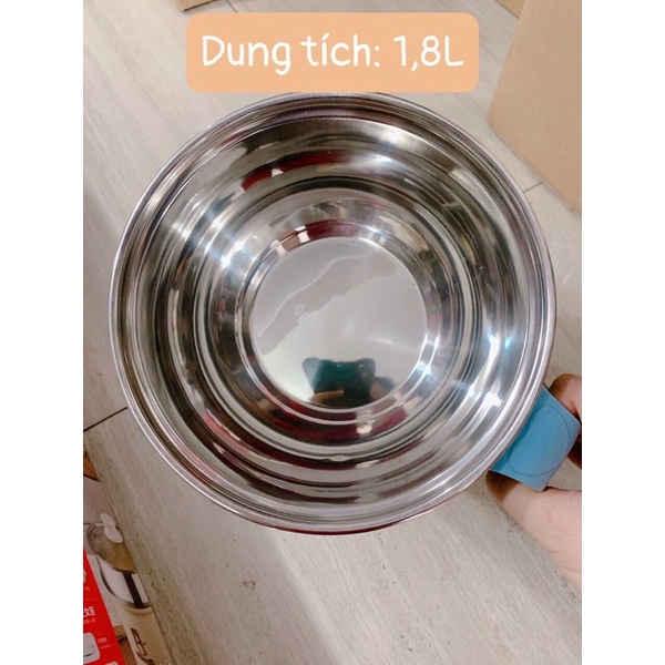 Nồi Lẩu Điện Mini 1,8L kèm giá hấp - Ca Nấu Mì, Nấu Cơm Đa Năng Có Tay Cầm