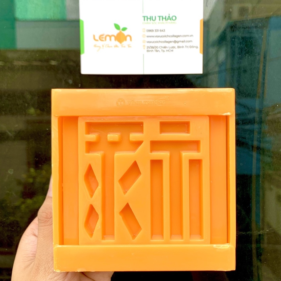 Khuôn nhận xôi, ép cơm, làm bánh bằng nhựa hình vuông mẫu hoa hồng, chữ Phúc Lộc Thọ Hỷ