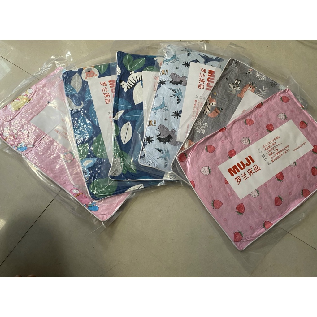 Gối trẻ em cotton Muji nhiều màu 30cm x 45cm gối thơm muji 100% chất liệu cotton mịn màng thoáng mát thấm hút mồ hôi