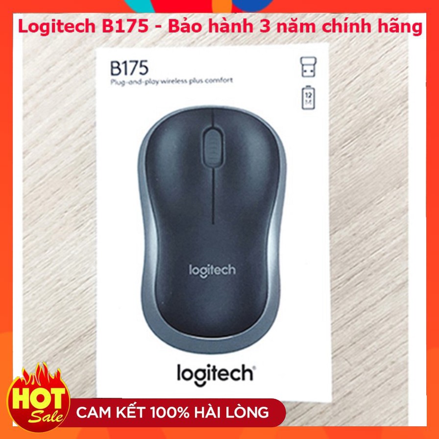 Chuột không dây Logitech B175- Bảo hành 3 năm Cắm là xài