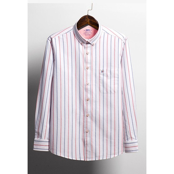 Sơ mi nam kẻ sọc dài tay cotton chất lượng cao - giá rẻ - ảnh chụp thật | BigBuy360 - bigbuy360.vn