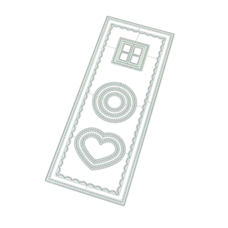 Khuôn Cắt Giấy Kim Loại 3D Hình Cửa Sổ Nhỏ Dùng Trang Trí DIY