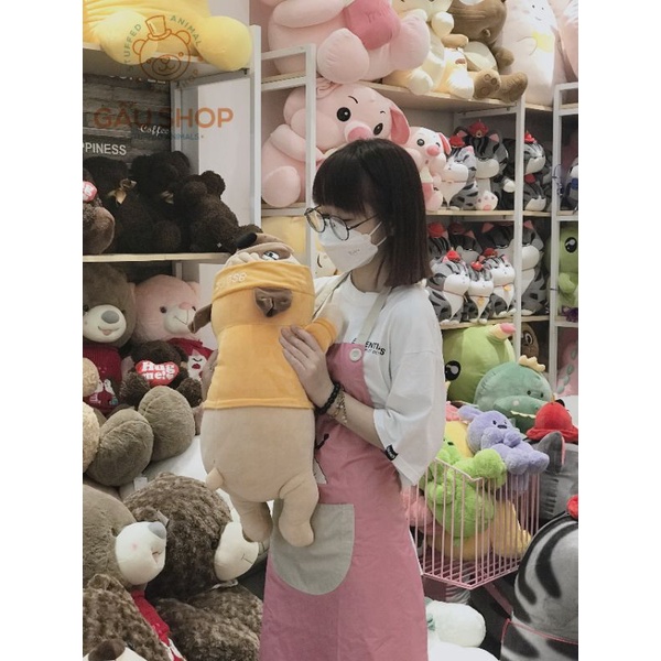 Gấu bông ❤️ Chó mặt xệ mặc áo Hoodie ❤️ hàng nhập cao cấp bông mịn sắc nét từng đường chỉ !! FREESHIP FREE GÓI QUÀ