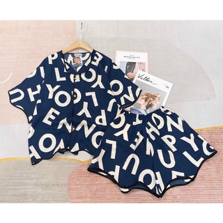 bộ pijama cánh dơi chất lụa mango