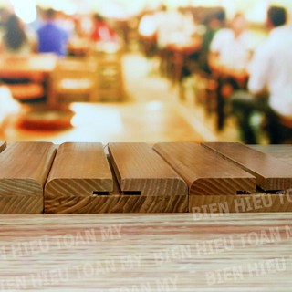 kệ Mica  A5 - menu mica A5 - đế gỗ