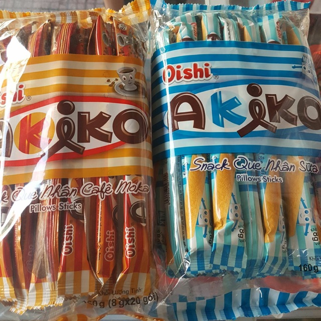 Snack que Akiko vị sữa/socola/phô mai 160g