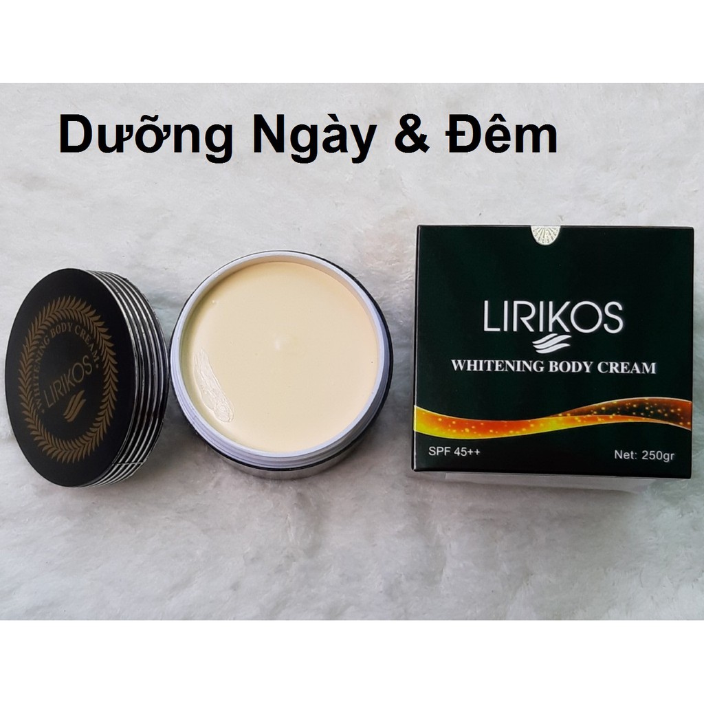 Kem Dưỡng trắng da Lirikos White Body Cream SPF 45+++ 250g