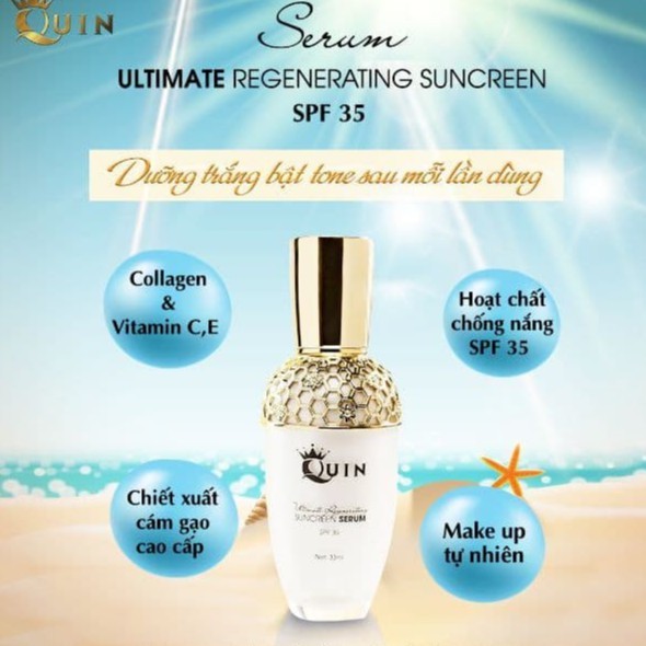 Hàng Mới Nhập Hàng Mới Nhập Chĩnh Hãng Serum Chống nắng ---dưỡng trắng da  --- Cao cấp Quin NEW NEW NEW