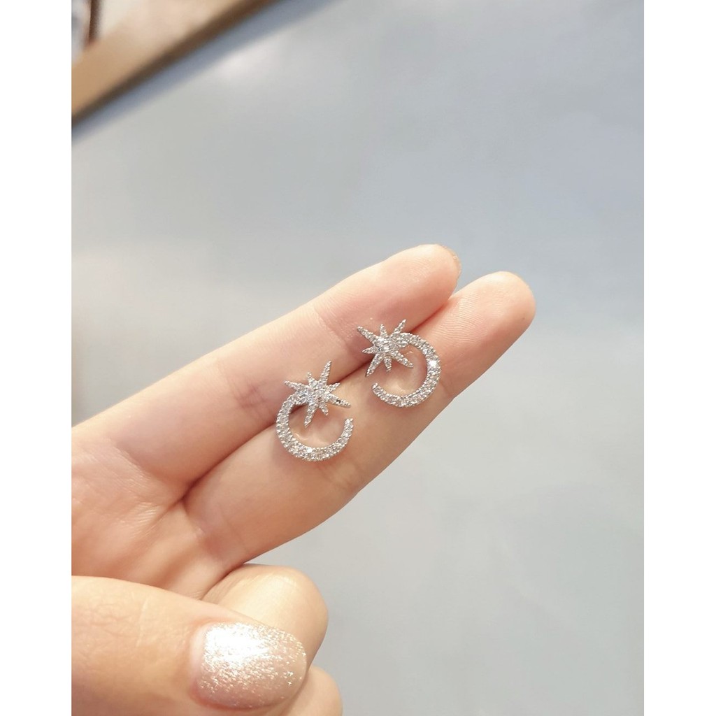 Bông Tai Nữ hoa tai bạc 925 Hàn Quốc  trang sức cao cấp No.93 Jewelry