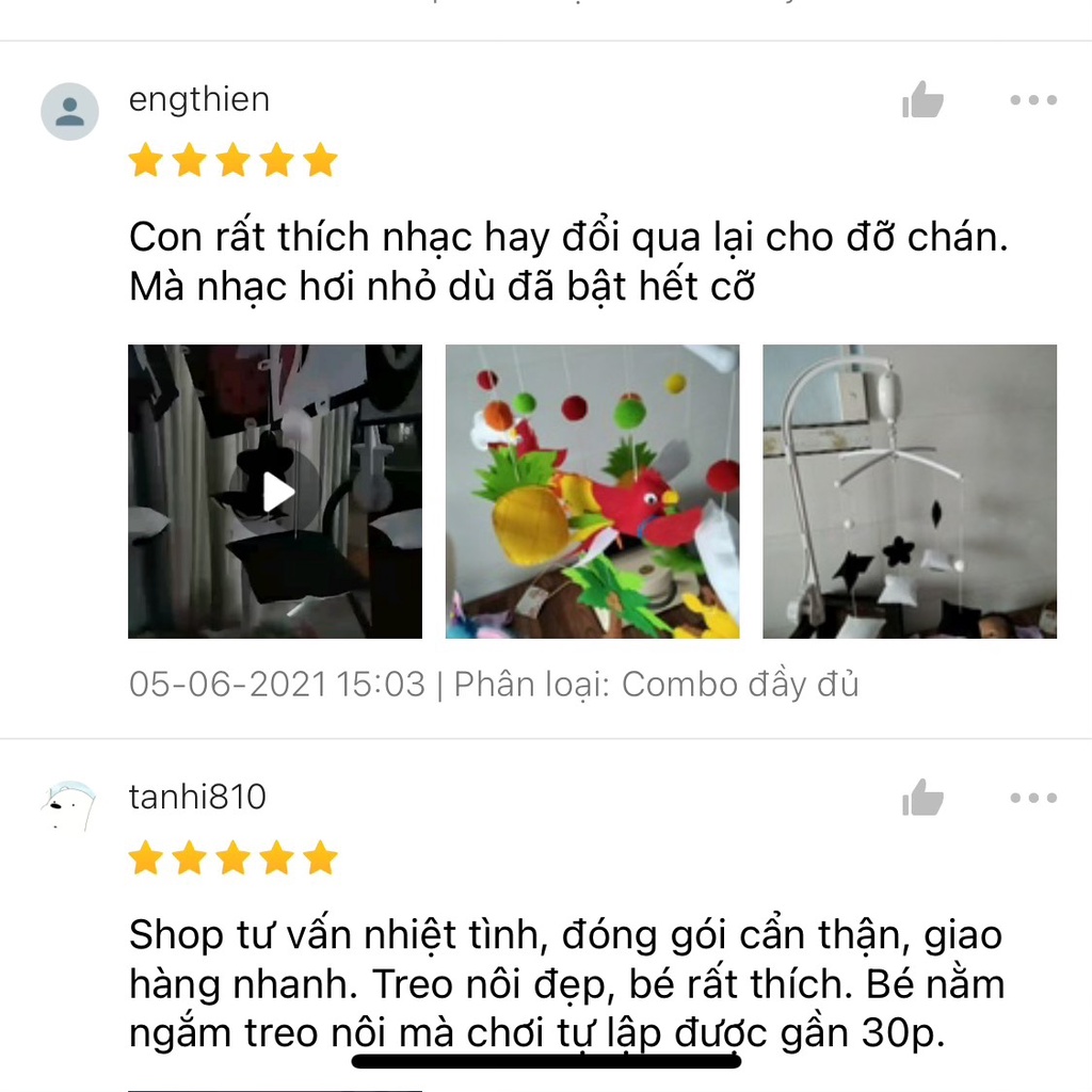 (Mẫu mới)Đồ chơi treo nôi đen trắng kích thích thị giác