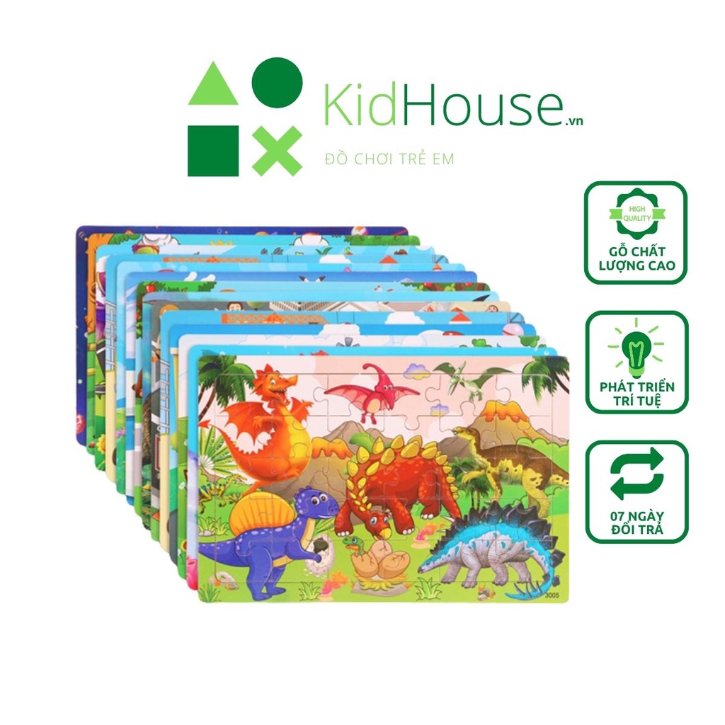 Tranh ghép hình cho bé 30 mảnh đồ chơi xếp hình phát triển trí tuệ cho bé 2 đến 5 tuổi Kidhouse.vn