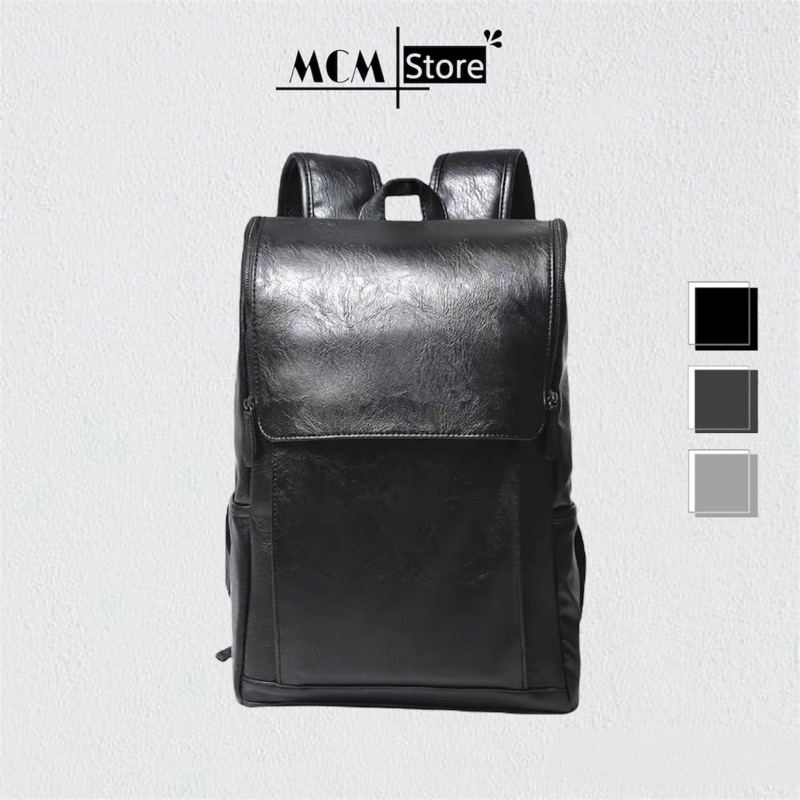 Balo Da Nam Nữ Unisex Thời Trang Thiết Kế Hàn Quốc Đi Học Đựng Laptop Phù Hợp Cho Sinh Viên