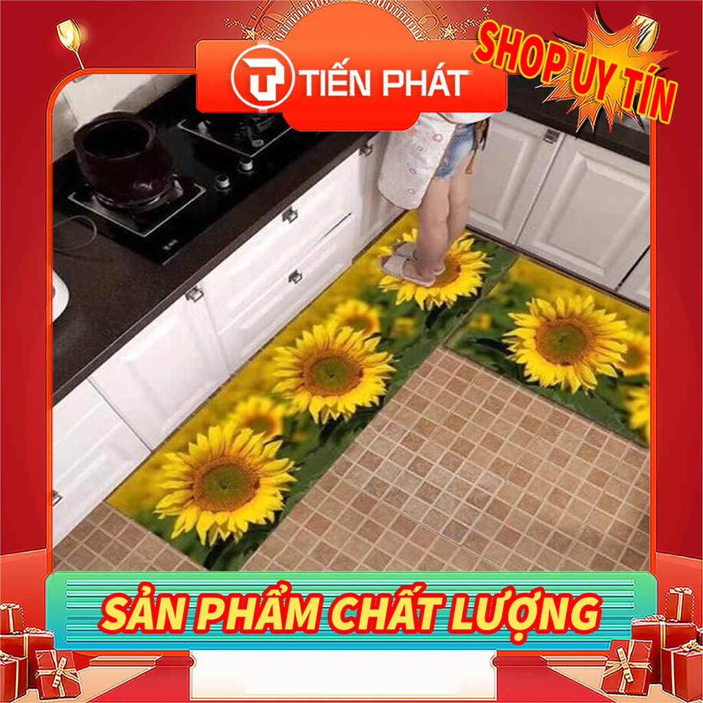 Thảm bếp 3D chống trượt (gồm THẢM NGẮN 40 X 60CM VÀ THẢM DÀI 40 X 120CM)