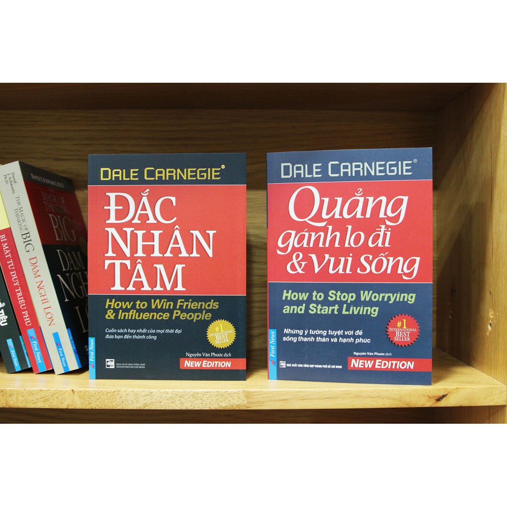 Sách - Combo Đắc nhân tâm (54754) + Quẳng gánh lo đi &amp; vui sống (54747) - FirstNews Tặng Kèm Bookmark