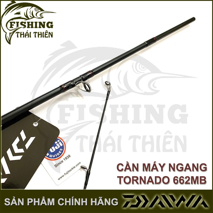 Cần câu cá Daiwa Tornado cần 2 khúc lure máy ngang 662MB 1m98 khoen Fuji Pat Daiwa