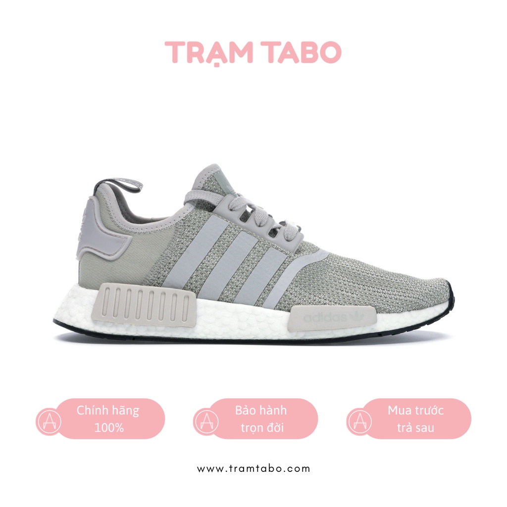 B76079 - GIÀY NAM ADIDAS NMD R1 SESAME - MÀU XÁM/TRẮNG