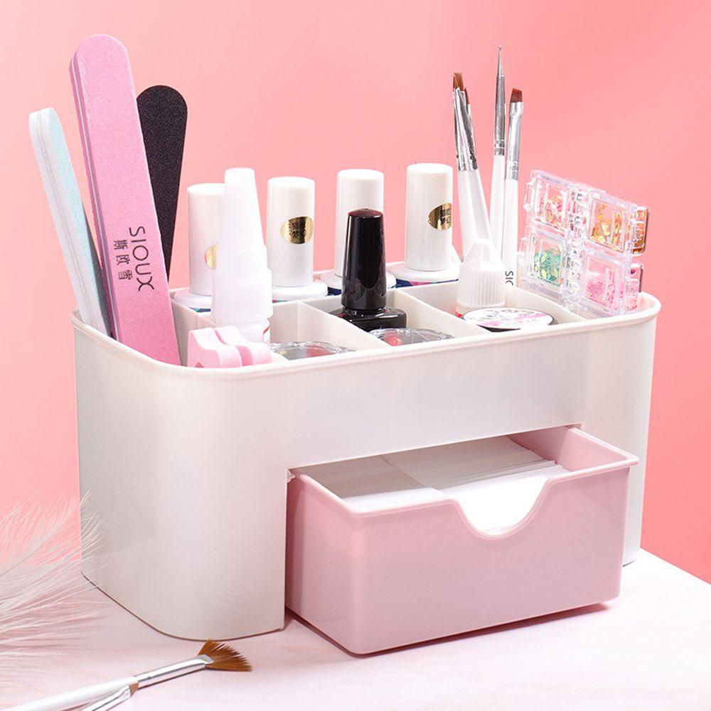Hộp Đựng Đồ Trang Điểm / Trang Sức / Mỹ Phẩm / Móng Tay Bằng Nhựa Sức Chứa Lớn Phong Cách Hàn Quốc Cho