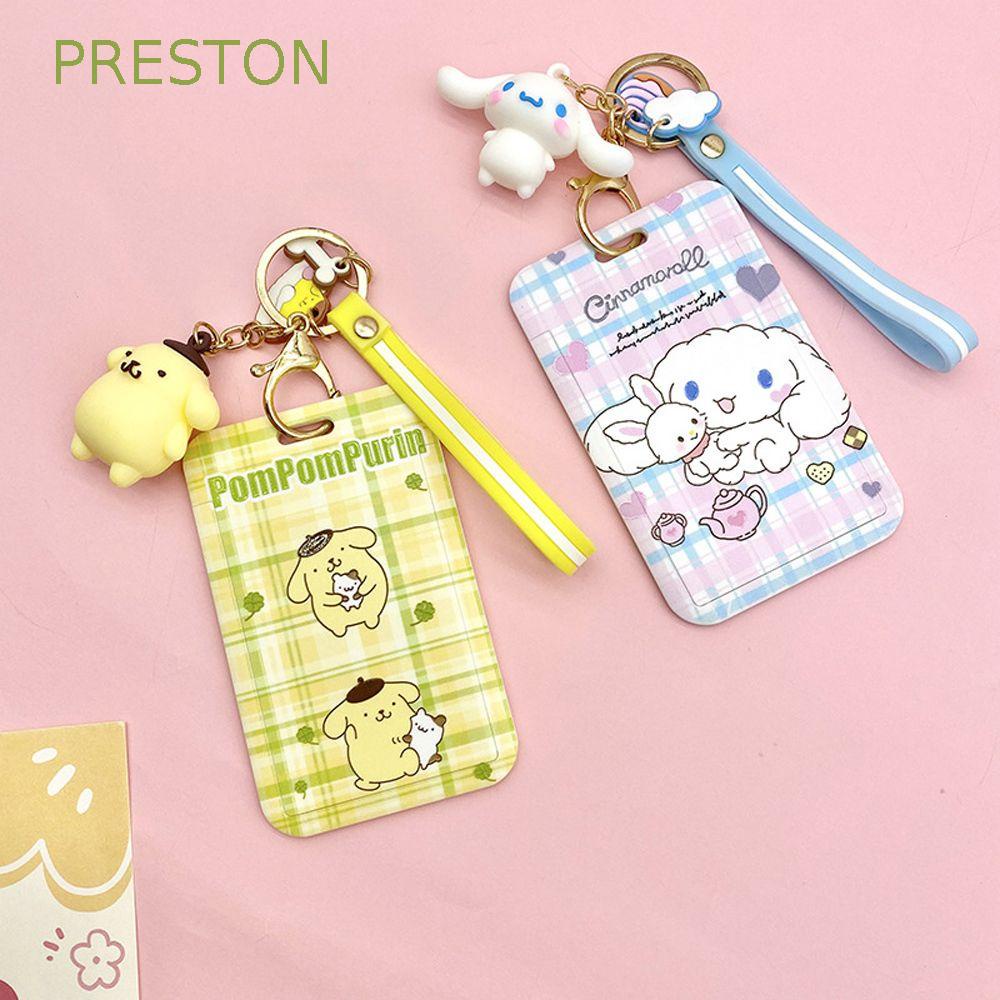 Vỏ Đựng Thẻ ID/Thẻ Xe Buýt Hai Mặt Họa Tiết Cinnamoroll Có Dây Đeo