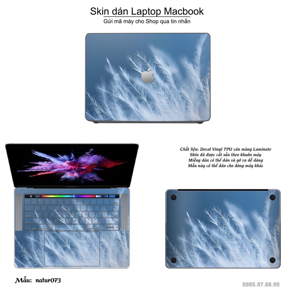 Skin dán Macbook mẫu tự nhiên (đã cắt sẵn, inbox mã máy cho shop)
