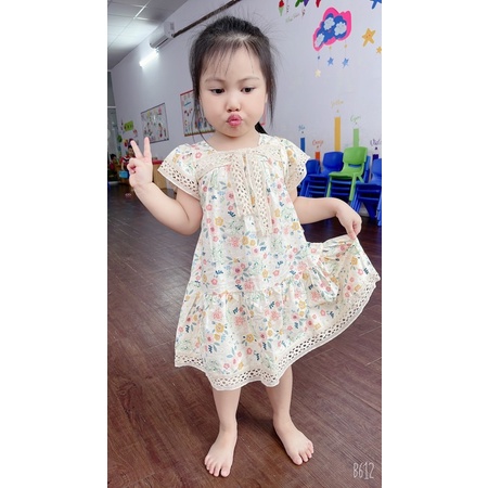 Váy cánh tiên nơ ren cho bé gái siêu xinh