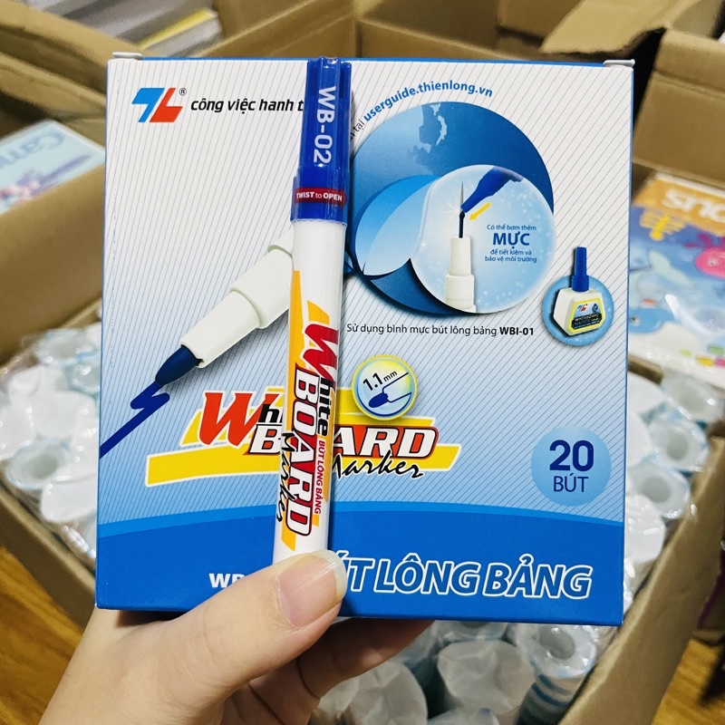 Bút lông bảng Thiên Long WB-02 (xanh) (loại nhỏ)