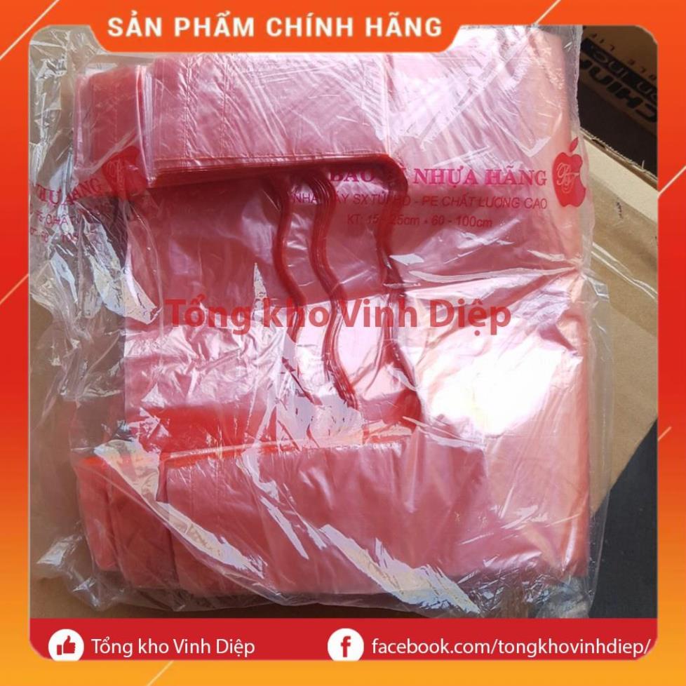 1kg túi nilon bóng 2kg có quai đựng hàng, chất dai, đẹp - 2 màu trắng, hồng