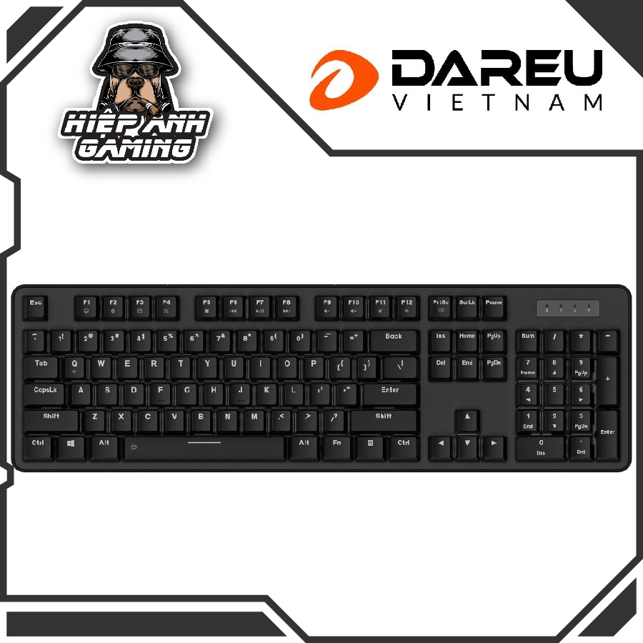 Bàn phím cơ không dây DAREU EK810G BLACK 104-KEYS | Hàng chính hãng bảo hành 24 tháng