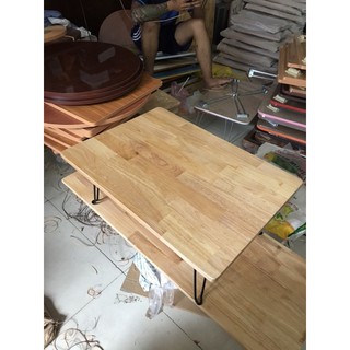Bàn gỗ chân sắt (50x100x28cm)