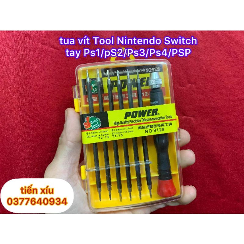 dụng cụ mở tay cầm Nintendo Switch Ps4 Ps3 PSP PSVITA đủ 12 đầu tua vít thông dụng tô vít mở tay