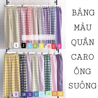 Quần caro ống rộng [ hàng có sẵn ]