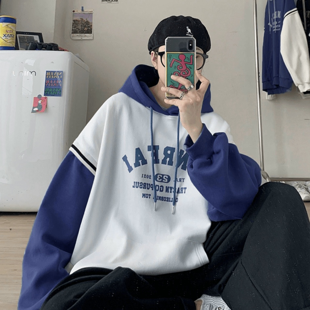 (MẪU MỚI) ÁO KHOÁC HOODIE NAM PHỐI HAI MÀU  VIỀN TAY CÁ TÍNH SÀNH ĐIỆU PHONG CÁCH THỜI TRANG HHP