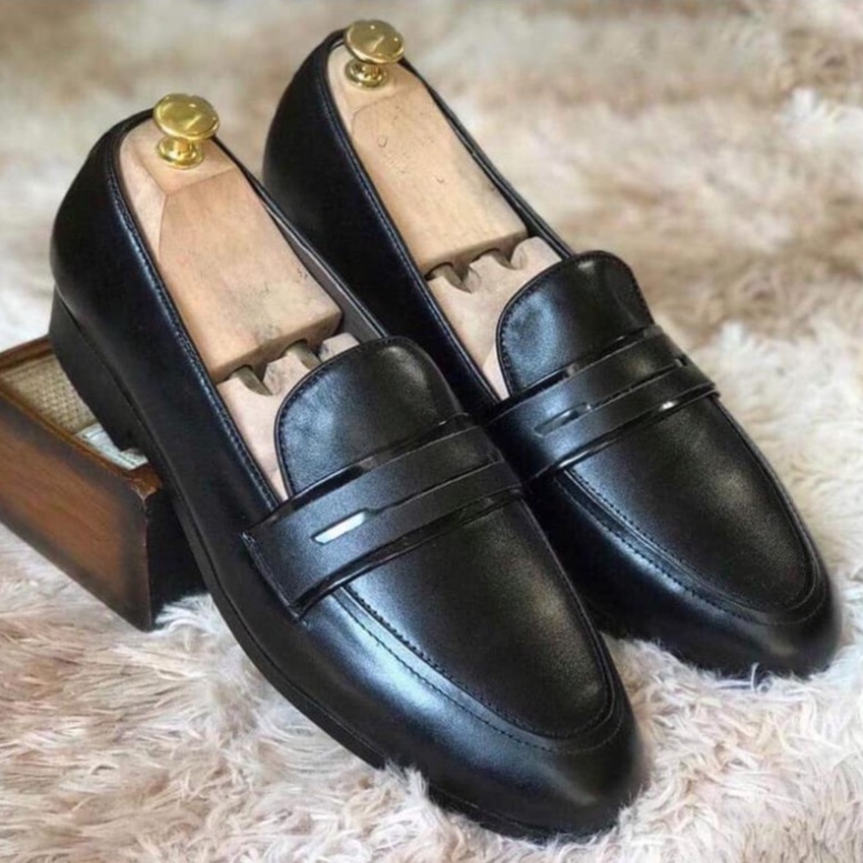 Giày lười nam cao cấp da bò thật bh 12 tháng kiểu dáng Penny Loafer - Mã T42