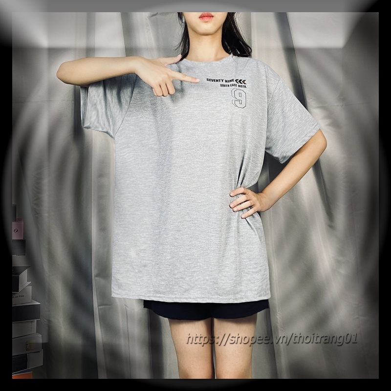 Áo phông nam nữ tay lỡ Áo thun cổ tròn cặp đôi in hình Form Rộng chất Cotton phong cách Oversize A2203