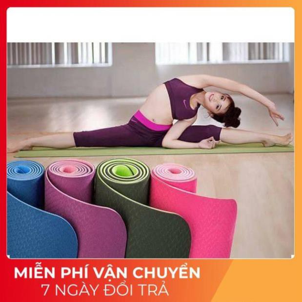 [ Giảm 50% ] Thảm tập YOGA TPE 2 lớp dày 6mm