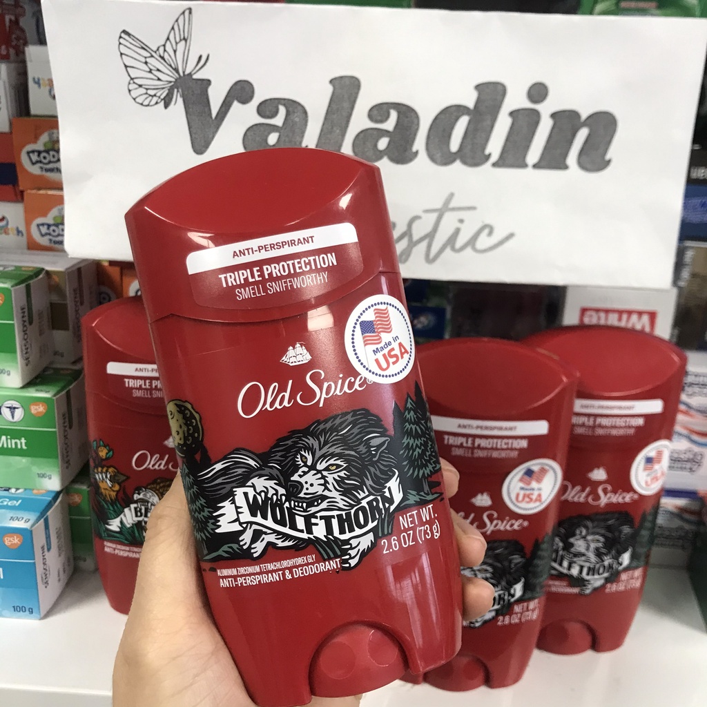 [Hàng Mỹ] Lăn sáp khử mùi nam Old Spice Pure Sport/Bearglove/Wolfthorn/ Lăng khử mùi [Chính hãng]