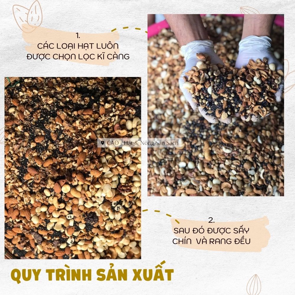 Bột ngũ cốc dinh dưỡng CAO Food từ 11 loại hạt dinh dưỡng Đaklak nhà làm thơm ngon, phù hợp cho mọi người