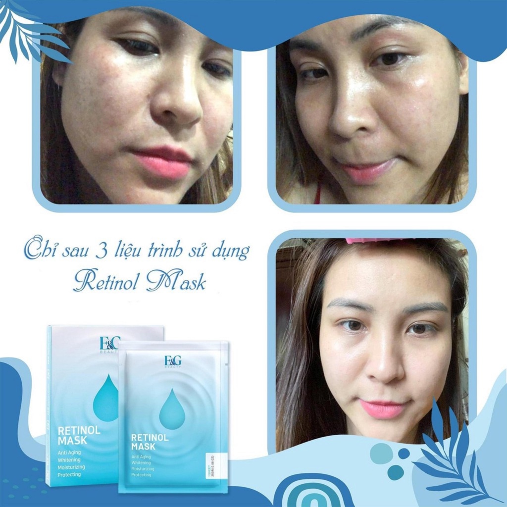 Mặt nạ retinol XuDa mặt nạ E G Beauty Retinol Mask dưỡng ẩm trắng da mờ nám giảm mụn nếp nhăn trẻ hóa da