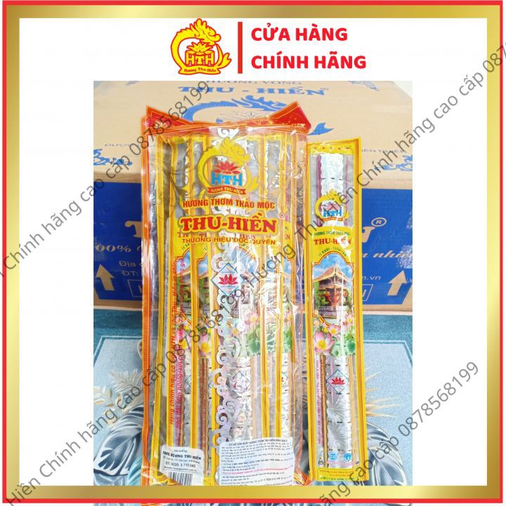 Nhang Thảo Mộc Thu Hiền, Hương Thơm Thảo Mộc Thu Hiền Cao Cấp Tàn Trắng Dài 38cm, 10 Thẻ