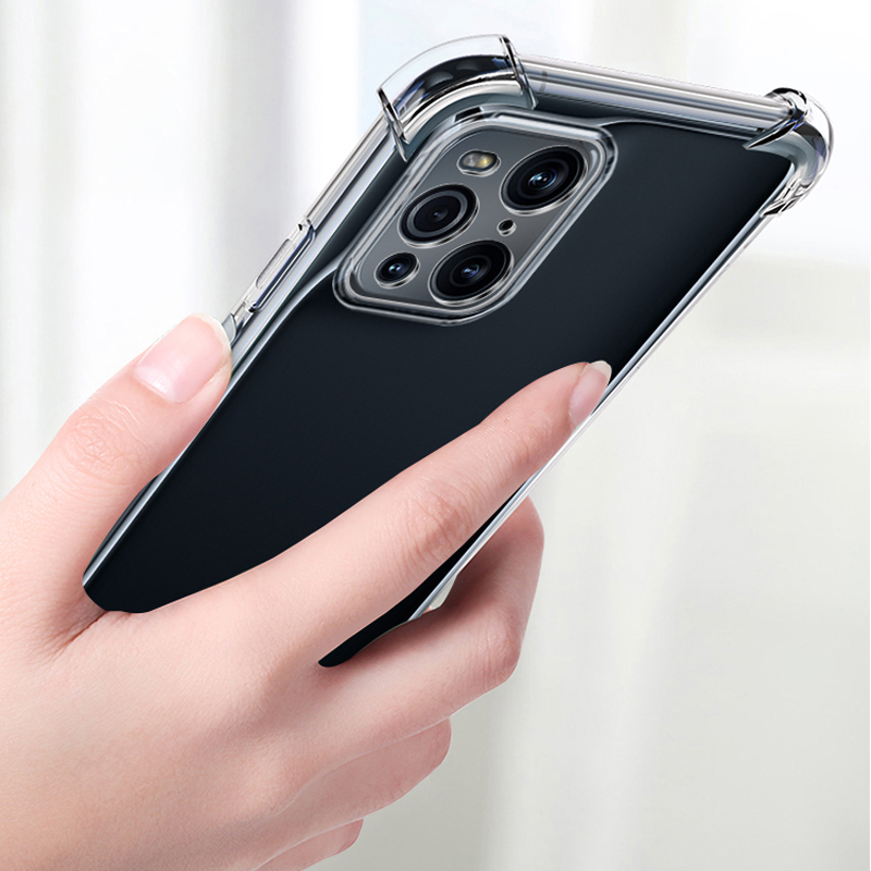 Ốp Điện Thoại Silicon Trong Suốt Chống Rơi Cho OPPO Find X5 X3 Pro Lite Reno 7 6 5 4 Pro 5G 4G A94 A15 A15S A53 A93 A92 A52