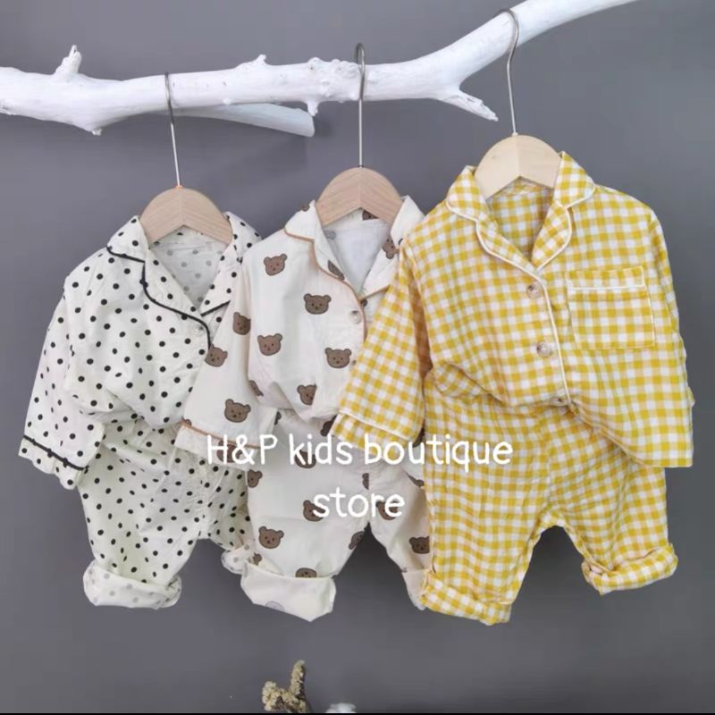 BỘ PIZAMA DÀI TAY CHO BÉ TRAI BÉ GÁI từ 1 đến 5 tuổi