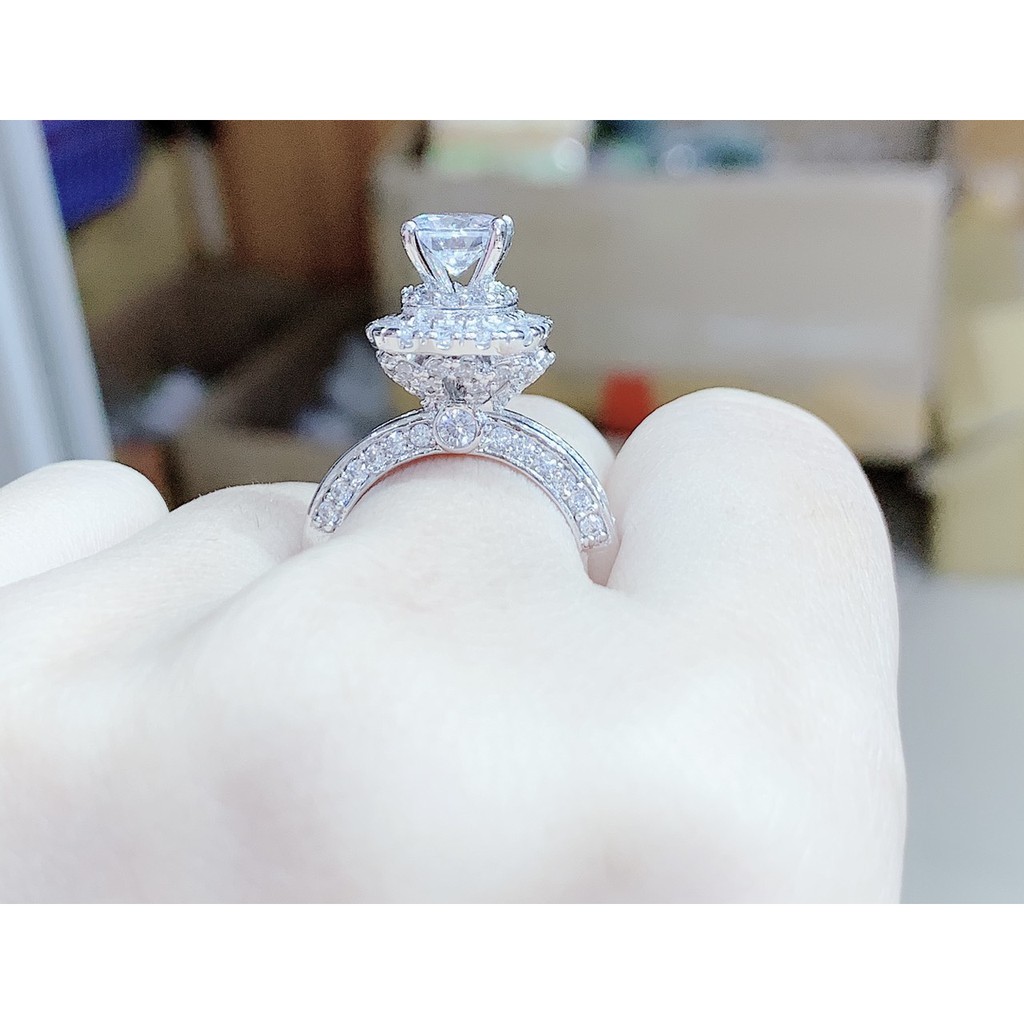 Nhẫn kim cương xikim cao cấp , trang sức giá rẻ , n198
