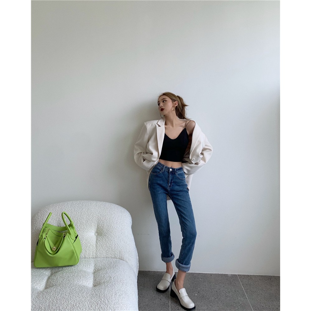 Áo croptop hai dây XIAOZHAINV phong cách mùa hè thời trang quyến rũ cho nữ