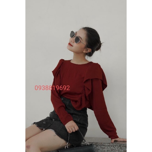 Áo lụa phối bèo dư xịn có bigsize